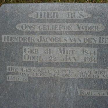 BERG Hendrik Jacobus, van den 1844-1914