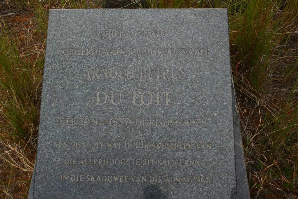 TOIT Arnold Petrus, du 1887-1978