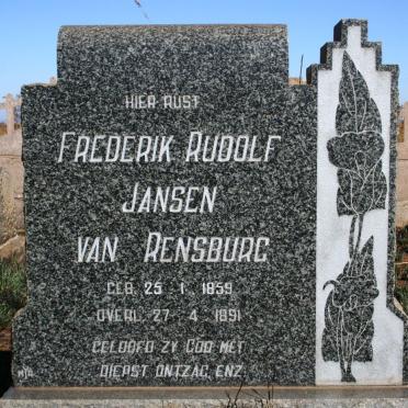 RENSBURG Frederik Rudolf, Jansen van 1859-1891