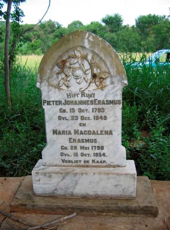 ERASMUS Pieter Johannes 1783-1849 &amp; Maria Magdalena 1798-1854