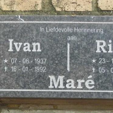 MARÉ Ivan 1937-1992 &amp; Rina 1940-2004