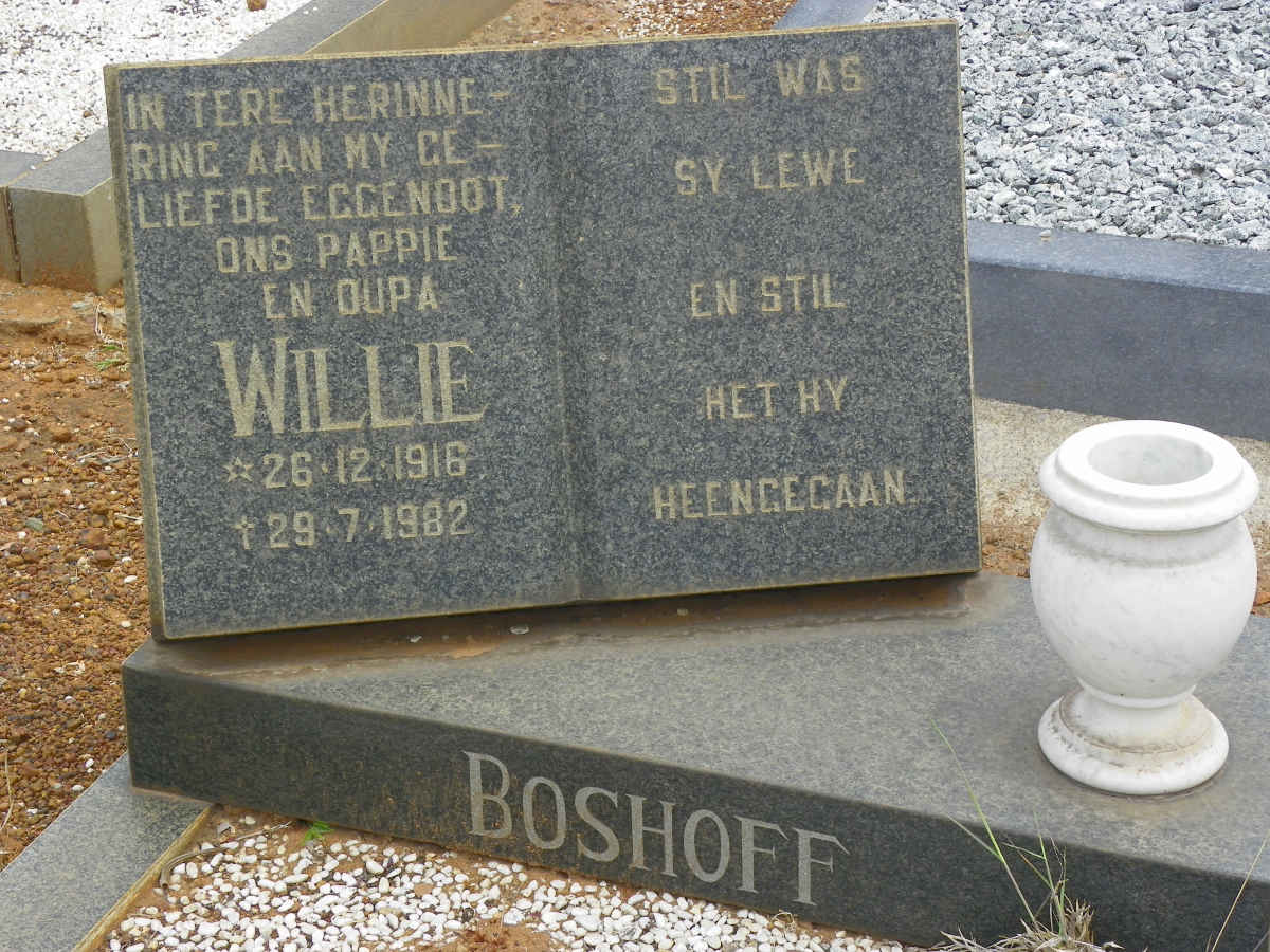 BOSHOFF Willie 1916-1982