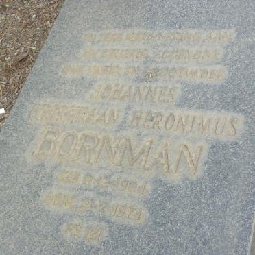 BORNMAN Johannes Christiaan Heronimus 1904-1974