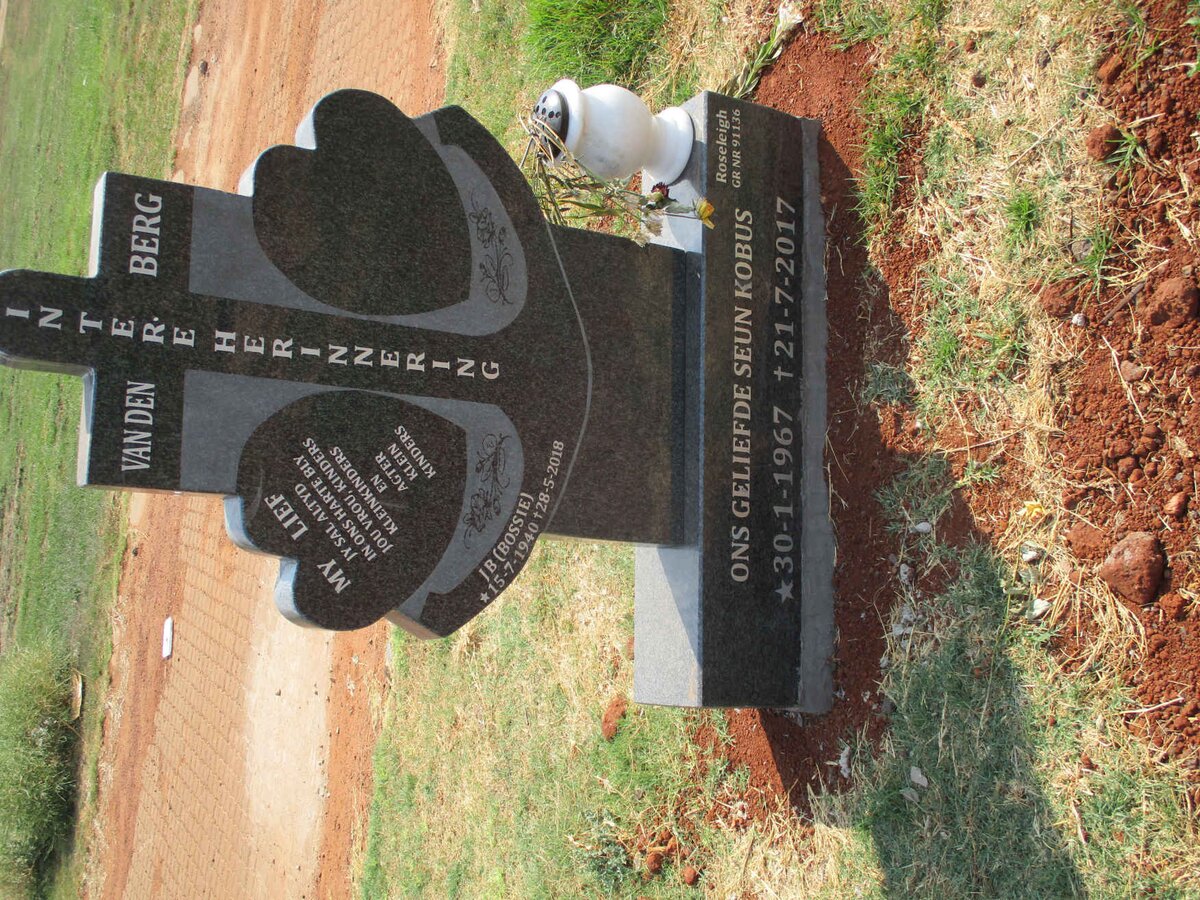 BERG J.B., van den 1940-2018 :: BERG Kobus, van den 1967-2017