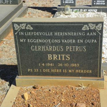 BRITS Gerhardus Petrus 1941-1983