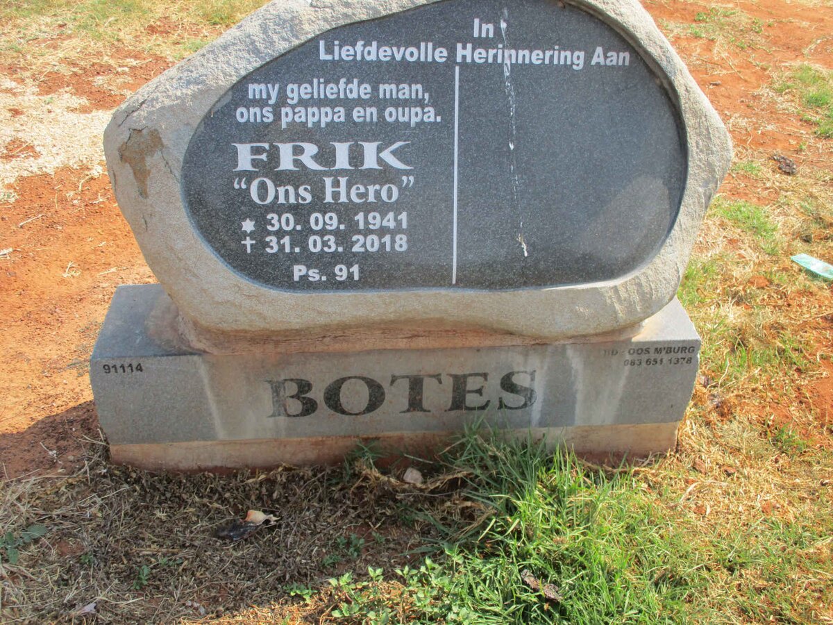 BOTES Frik 1941-2018