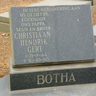 BOTHA Christiaan Hendrik Gert 1944-1980