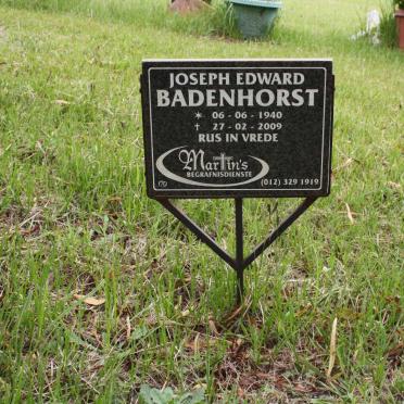 BADENHORST Joseph Edward 1940-2009