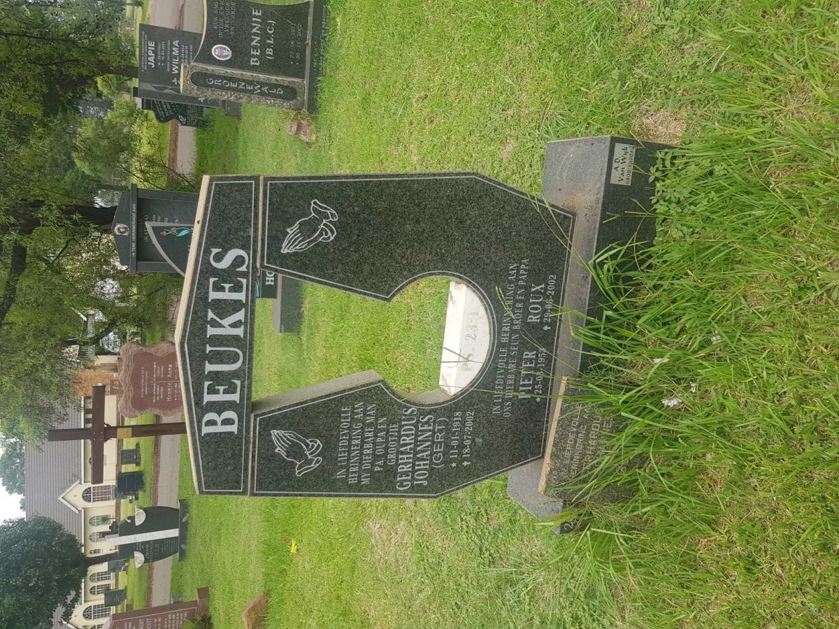 BEUKES Gerhardus Johannes 1918–2002 :: ROUX Pieter 1953–2002 #1