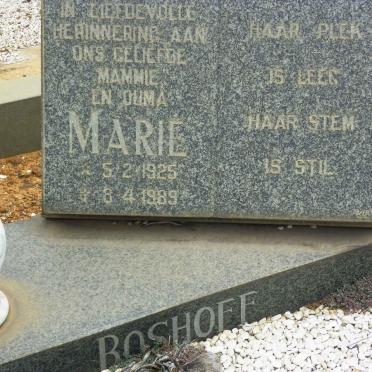 BOSHOFF Marie 1925-1989