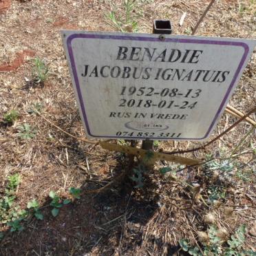 BENADIE Jacobus Ignatuis 1952-2018