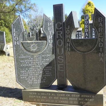 CROUSE Leon Petrus 1951-1999 &amp; Johanna Barendina