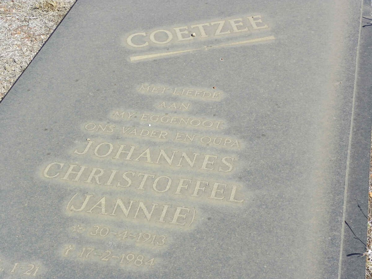 COETZEE Johannes Christoffel 1913-1984