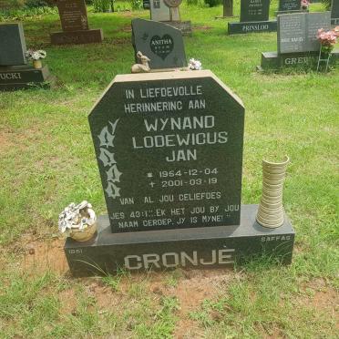 CRONJÉ Wynand Lodewicus Jan 1954-2001