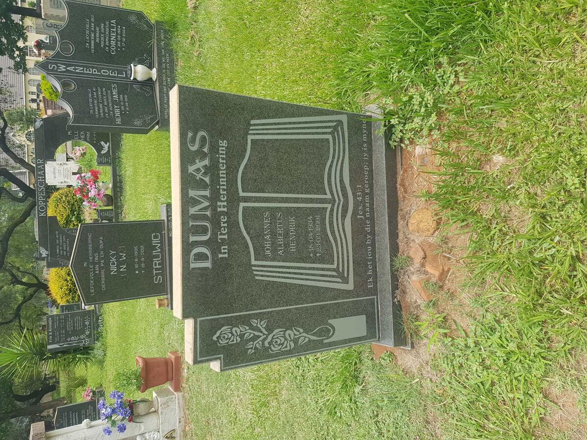 DUMAS Johannes Albertus Hendrik 1934-2001