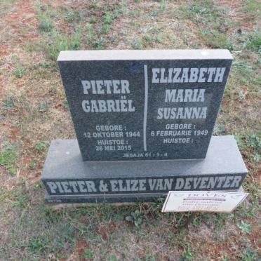 DEVENTER Pieter Gabriel, van 1944-2015 &amp; Elizabeth Maria Susanna 1949-