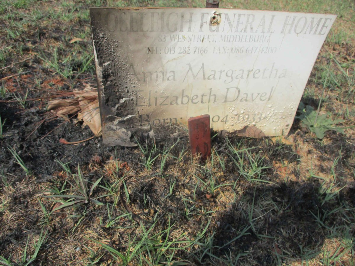 DAVEL Anna Margaretha Elizabeth 1933-?