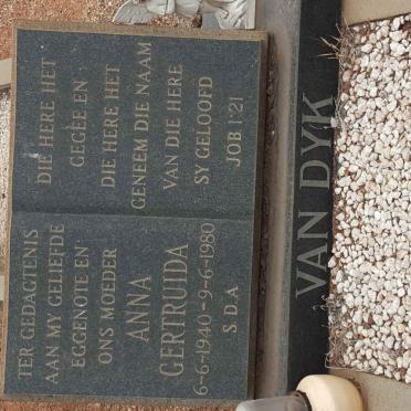 DYK Anna Gertruida, van 1940-1980