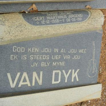 DYK Gert Marthinus Jurgens, van 1958-1981