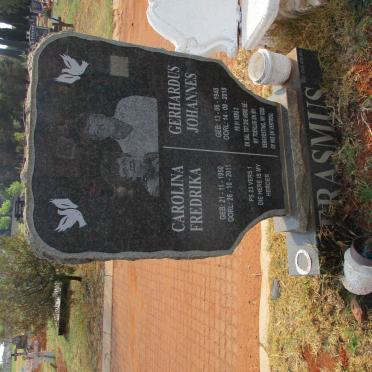 ERASMUS Gerhardus Johannes 1948-2018 &amp; Carolina Fredrika 1950-2011