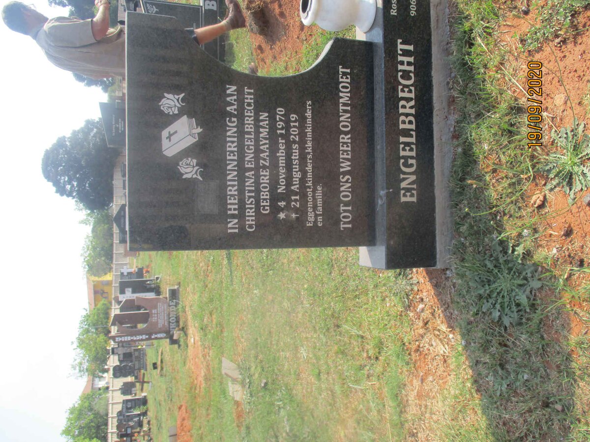 ENGELBRECHT Christina nee ZAAYMAN 1970-2019