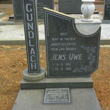 GUNDLACH Jennifer Moira 1946-2016 :: GUNDLACH Jens Uwe 1961-1982