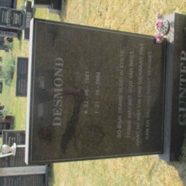 GUNTER Desmond 1981-2004