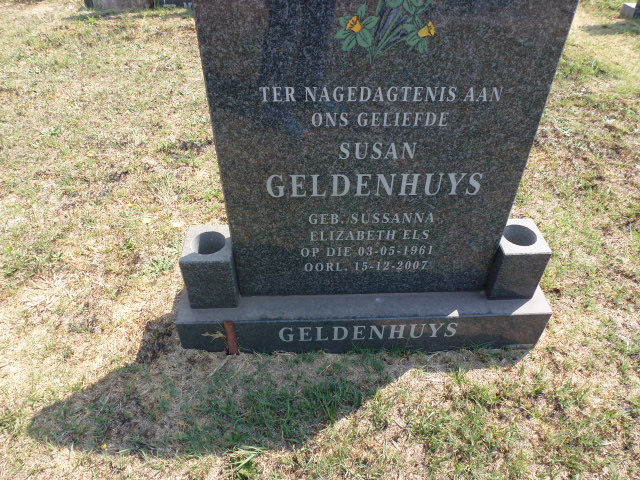 GELDENHUYS Sussanna Elizabeth nee ELS 1961-2007