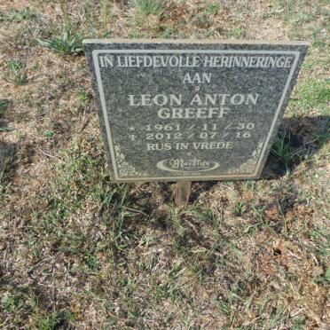 GREEFF Leon Anton 1961-2012