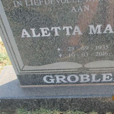 GROBLER Aletta Maria 1935-2016