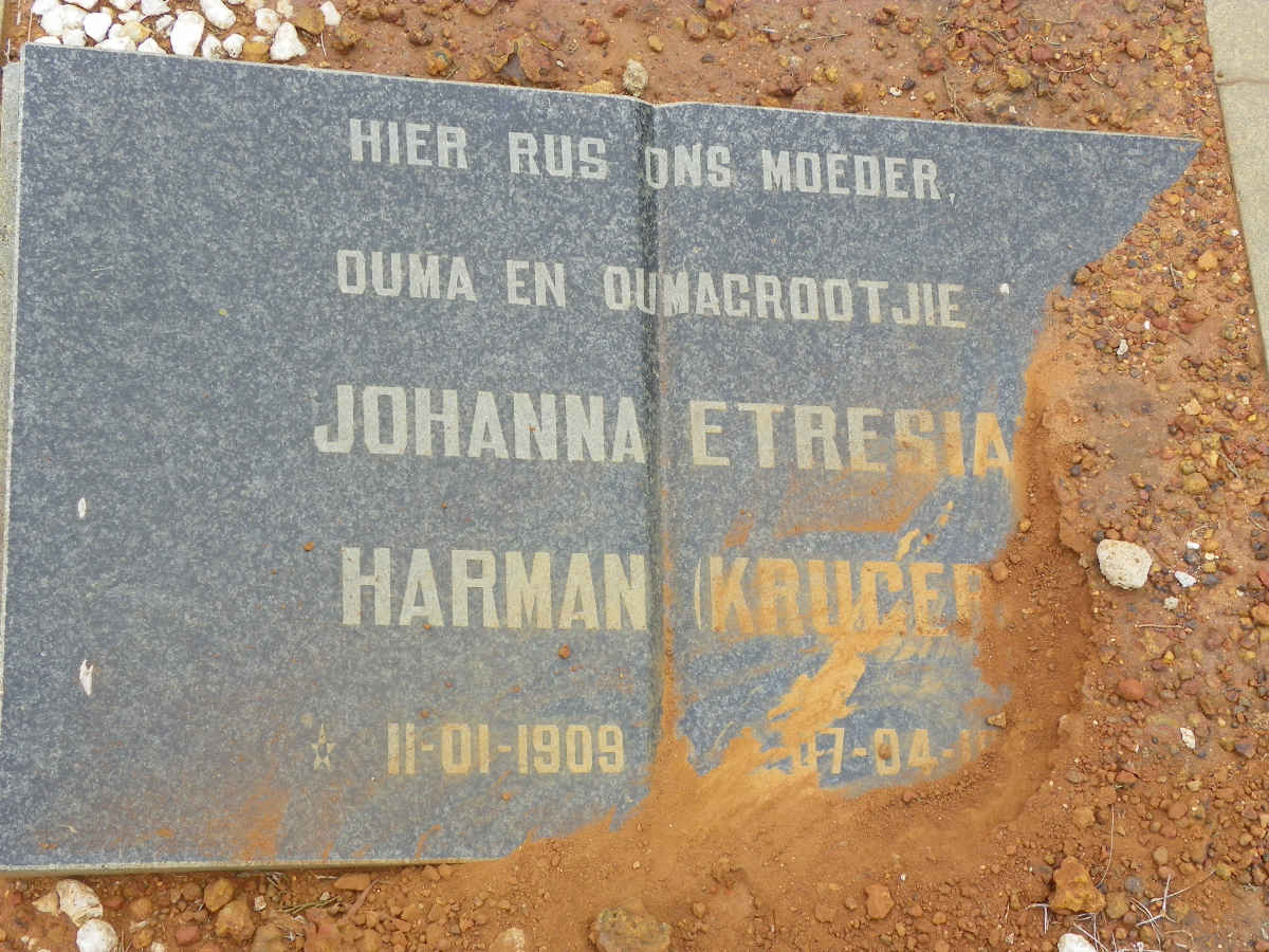 HARMAN Chris 1910–1980 &amp; Johanna Etresia KRUGER 1909–19?? #3