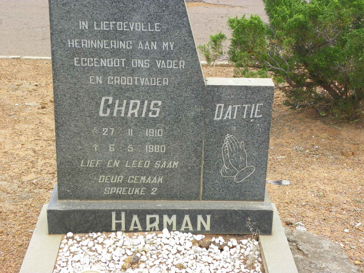 HARMAN Chris 1910–1980 &amp; Johanna Etresia KRUGER 1909–19?? #2