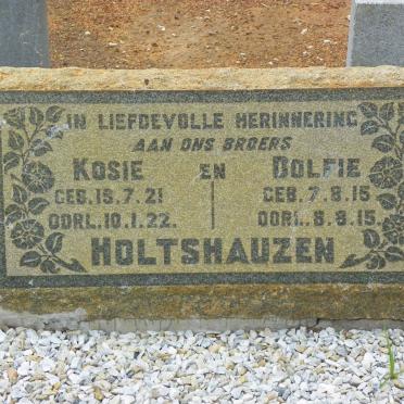 HOLTSHAUZEN Dolfie 1915–1915 :: HOLTSHAUZEN Kosie 1921–1922 #1 (front)