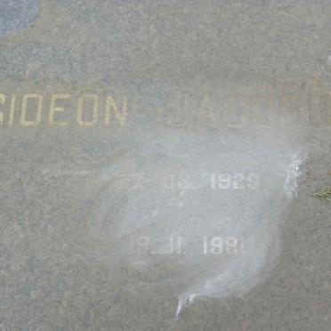 JOUBERT Gideon Jcobus 1929–1981 & Jane Mary Ann 1934– #2