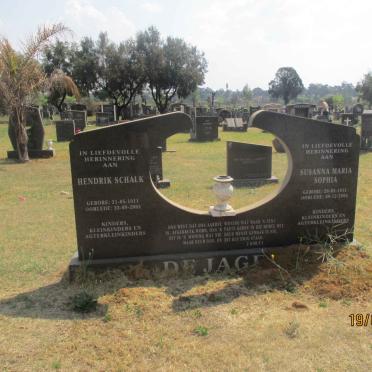 JAGER Hendrik Schalk, de 1911-2005 &amp; Susanna Maria Sophia 1911-2005