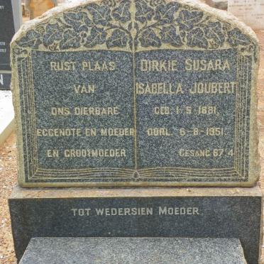 JOUBERT Dirkie Susara Isabella 1881-1951