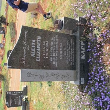 KAPP Aletta Elizabeth 1967-2014