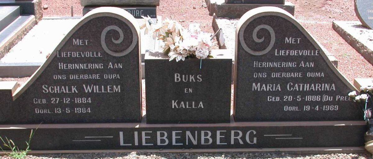 LIEBENBERG Schalk Willem 1884-1964 &amp; Maria Catharina  DU PREEZ 1886-1969