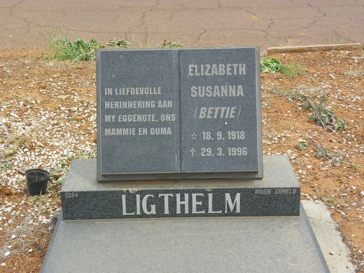 LIGTHELM Elizabeth Susanna 1918-1996