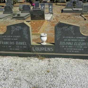 LOURENS Francois Daniel 1918-1983 &amp; Susanna Elizabeth 1922-1994