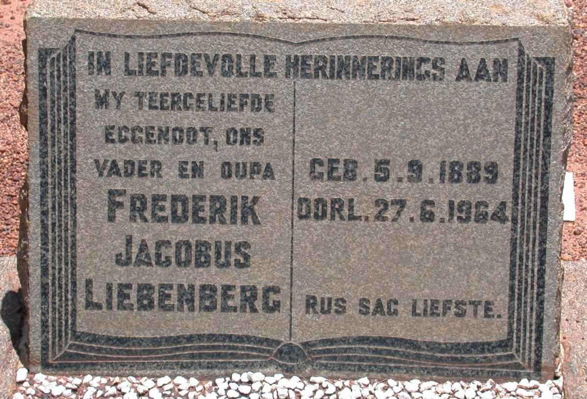 LIEBENBERG Frederik Jacobus 1889-1964