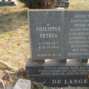 LANGE Philippus Petrus, de 1972-2010
