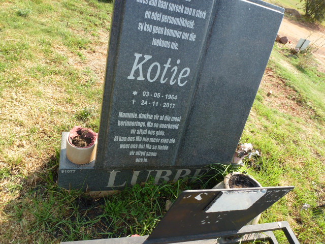 LUBBE Kotie 1964-2017