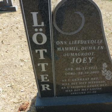 LOTTER Joey 1921-2003