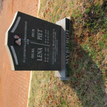MYBURGH Piet 1938-2014 &amp; Lena 1937-2011