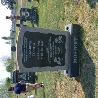 MOSTERT Elizabeth Jeanita 1939-2009