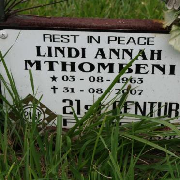 MTHOMBENI Lindi Annah 1963-2007