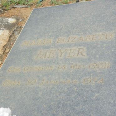 MEYER Maria Elizabeth nee GROBLER 1908-1974