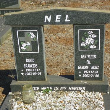 NEL David Francios 1910-1983 &amp; Gertruida F.H. ROUX 1921-2002