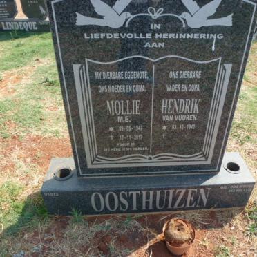 OOSTHUIZEN Hendrik van Vuuren 1940- &amp; M.E. 1947-2017
